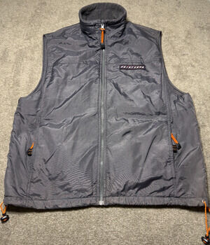 VTG Point Zero Multifunction Series Reversible Fleece Vest Size L Gray 90s Y2K